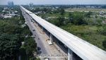 Foto: Keren, Stasiun dan Rel LRT Palembang Sudah Terpasang