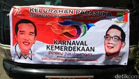 Ada wajah Pak Jokowi dan Kang Emil di mobil ini. Foto: Wisma Putra/detikcom