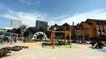 Fasilitas Taman di Kota Tangerang Dibangun Dari Ban Bekas