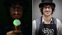 Charlie Franchis dari Lick Me, Im Delicious datang dengan es krim unik. Es krim yang terbuat dari protein ubur-ubur ini menjadikan es krim bisa terlihat terang walau ditempat gelap. Untuk mencicip es krim ini Anda perlu merogoh kocek sebesar $200 atau sekitar Rp 2,6 juta.