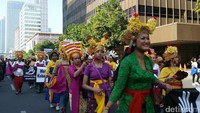 “Kita merayakan hari internasional adat sedunia selama sebulan ini dan kita melaksanakan parade nusantara, kata Wakil Ketua Aliansi Masyarakat Nusantara Abdon Nababan.
