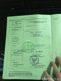 Foto sertifikat HGB Pulau D yang beredar.