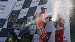Dovizioso Diapit Vinales dan Rossi di Podium Silverstone