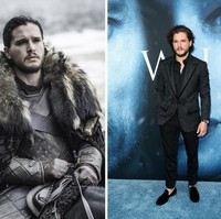 Aktor Inggris Kit Harington tak jauh berbeda dari versi dirinya saat memerankan Jon Snow. Hanya kurang mantel bulu tebal ala ksatria Nights Watch.