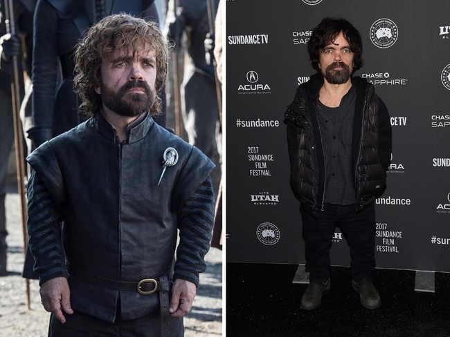 Peter Dinklage, pemeran Tyrion Lannister juga tak berubah banyak untuk film, kecuali untuk gayanya yang kekinian.