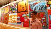 Traveler yang mau wisata ke Galeri Nasional Singapura dan melihat berbagai karya seni termasuk karya Yayoi Kusama bisa berkunjung mulai siang hingga malam hari setiap harinya (Tri Ispranoto/detikTravel)