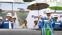 Pipa Gas Grissik-Pusri akan dibangun dengan panjang 176 km dan berdiameter 20 inci dimulai dari Grissik Gas Plant ConocoPhillips (COPI) hingga ke Plant Pusri di Palembang.