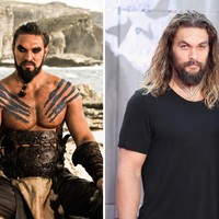 Jason Momoa pemeran Khal Drogo membuktikan dia punya kekuatan dan tentunya bentuk badan Dothraki yang bagus. Tapi aktor aslinya ini juga memiliki wajah tampan.