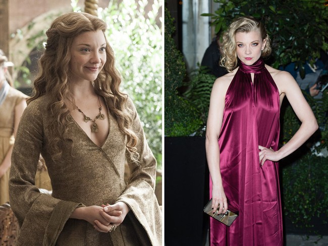 Bila Margaery Tyrell digambarkan sebagai sosok putri cantik dan feminin dengan rambut ikal panjangnya, pemeran Margaery, Natalie Dormer justru sosok wanita yang edgy. Natalie tak takut tampil dengan rambut cepak satu sisi, ataupun makeup mata smokey yang berat.
