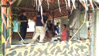 Para pelaku mengaku tak tahu yang dibacok adalah nenek Elih. Mereka mengaku ingin membacok anggota ormas demi balas dendam. Foto: Ahmad Bil Wahid/detikcom
