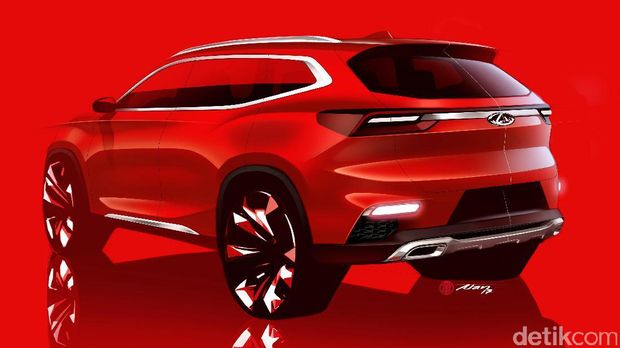 Teaser sketsa SUV Chery