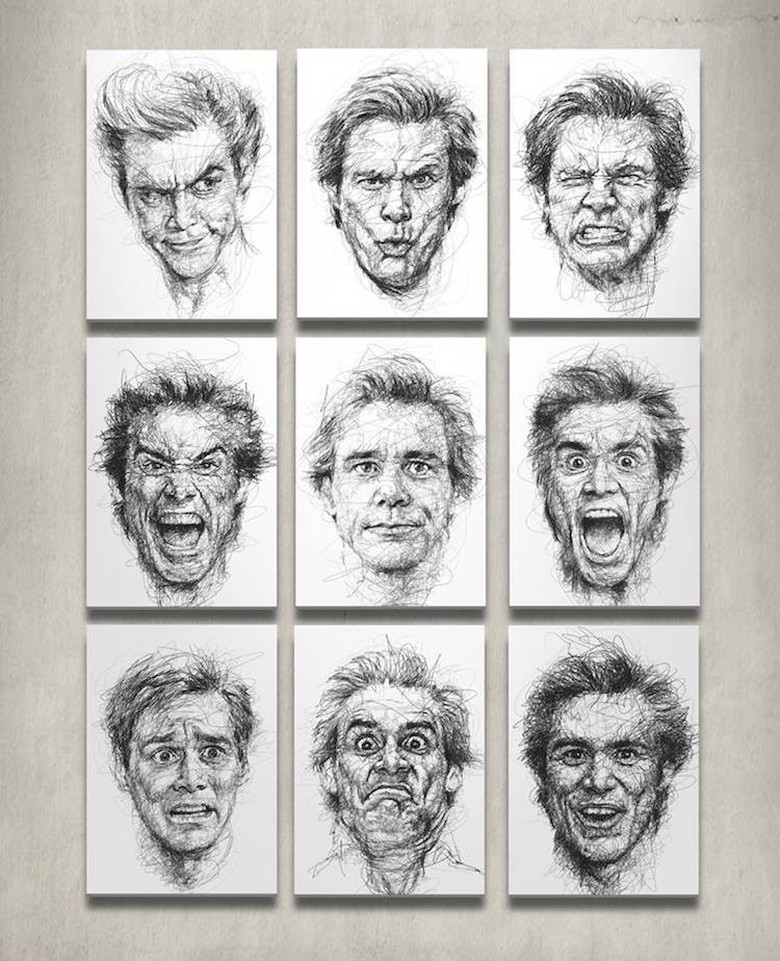 Seniman Pengidap Disleksia Bikin Goresan Scribble Jim Carrey Seniman Pengidap Disleksia Bikin Goresan Scribble Jim Carrey