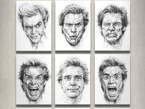 Seniman Pengidap Disleksia Bikin Goresan Scribble Jim Carrey