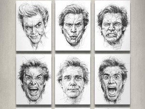 Seniman Pengidap Disleksia Bikin Goresan Scribble Jim Carrey