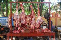 Proses pelayuan daging.