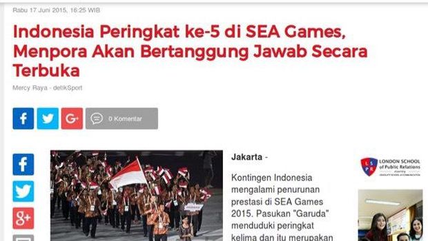 Pernyataan Menpora Imam usai kegagalan Indoensia di SEA Games 2017 Kuala Lumpur. 