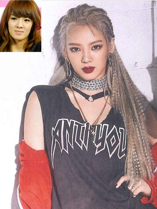 Hyoyeon dikenal sebagai personel Girl’s Generation yang paling sering mengubah gaya rambut. Rupanya dia bukan hanya suka mengubah gaya rambut, operasi vermak wajah pun dilakukannya. Foto: Dok. K-Pop.Map, Instagram