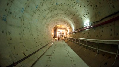 Foto: Perkembangan Terkini Terowongan Bawah Tanah MRT Jakarta