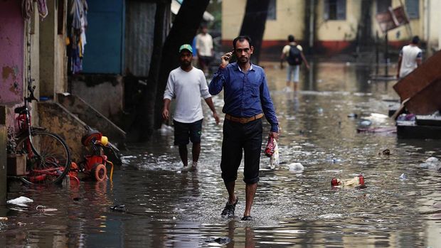 Banjir melanda kota Mumbai