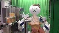 Robot pembuat es krim dari Yaskawa-kun.