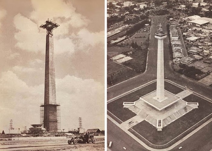Monas pada waktu senja