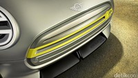 Konsep mobil ini memiliki grille unik yang diapit lampu LED. Ada juga bumper depan yang sporty dengan perangkat seperti air intake. Dok. MINI.
