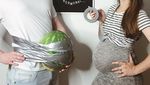 Lucu! Wanita Ini Bikin Foto Konyol Kehamilannya dan Makanan