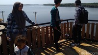 Tiket masuk ke wisata BJBR per orang Rp 15.000, sedangkan untuk tiket masuk ke kuda Cipta Wilaha ini per orang Rp 10.000. Dari dalam patungnya bisa memandangi panorama hutan mangrove dari ketinggian (M Rofiq/detikTravel)