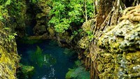 Foto ini diambil di Kalimantan Timur. Mungkinkah ini objek wisata Haji Mangku di Kepulauan Derawan yang didatangi Hamish Daud? (@hamishdw/Instagram)