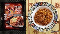 Paldo Bulnak Bokkummyun yang pedas dengan rasa gurita goreng emang nikmat. Sepertinya sulit ditemukan di Indonesia, kalau lagi mampir ke Korea, boleh membeli ini lho sebagai oleh-oleh teman yang gemar pedas.