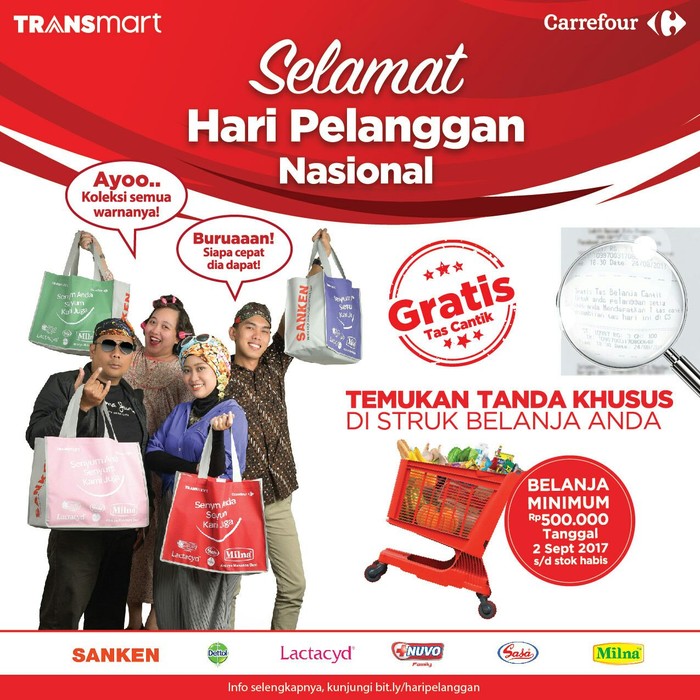 Gratis Tas Cantik di Hari Pelanggan Transmart dan Carrefour
