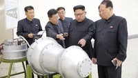 Bom hidrogen ini diklaim dirakit sendiri oleh Korut dengan seluruh komponennya dibuat di dalam negeri. Foto: KCNA via REUTERS