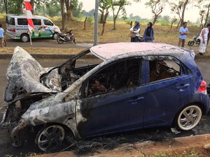 Diler Honda Duga Brio yang Terbakar Sudah Dimodifikasi
