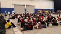 Antusias fans sudah dimulai sejak pukul 10.00 pagi tadi.  Foto: Delia Larasati/ detikHOT