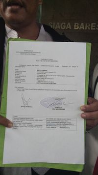 Laporan Ketua umum Serikat Pekerja Forum Komunikasi Pekerja Damri Bersatu (SP FKPDB), Wahyu Permana