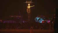 Festival ini merupakan kegiatan tahunan yang diadakan di Gurun Black Rock, Nevada, Amerika (Jim Bourgh/Reuters)