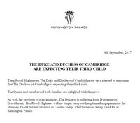 Netizen Sambut Anak Ketika William dan Kate