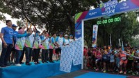 Lomba lari Peruri Run to The Sky yang digelar di Jakarta, Minggu (3/9) dihadiri oleh ratusan peserta dari karyawan dan masyarakat sekitar. Foto: dok. Peruri