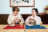 Pengunjung juga bisa mempelajari bagaimana budaya minum teh di Jepang