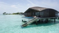 Raisa dan Hamish Daud berbulan madu ke Club med Finolhu di Maldives. Resor ini berasal dari Prancis, yang menawarkan nuansa bulan madu yang intim (Afif Farhan/detikTravel)