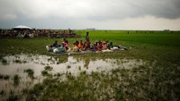 Muslim Rohingya terpaksa keluar dari kampung halamanya setelah dibantai tentara Myanmar. REUTERS/Mohammad Ponir Hossain.