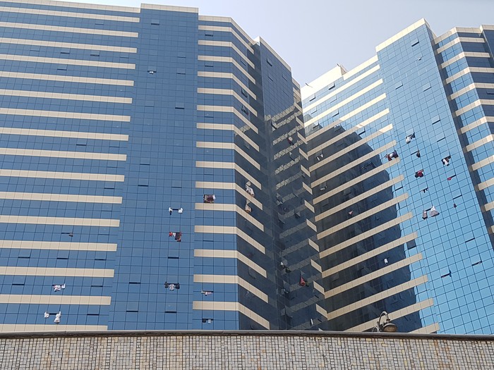 Saat Daster Melambai di Ketinggian Hotel Mewah Tempat Jemaah Haji