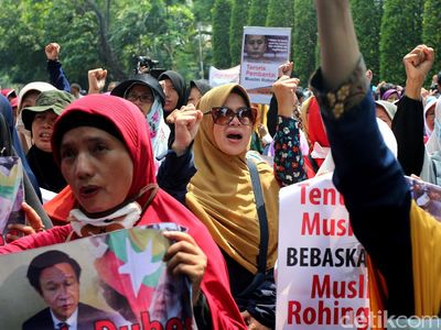 Kedubes Myanmar di Jakarta juga Didemo terkait Rohingya