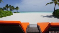 Terdapat 3 jenis kamar di Club Med Finolhu Maldives yaitu Overwater Villa Sunset, Overwater Villa Sunrise dan Beach Villa. Beach Villa berada persis di pinggir pantai (Afif Farhan/detikTravel)