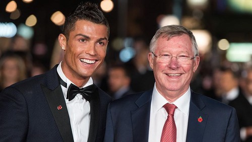 LONDON, ENGLAND - NOVEMBER 09:  Cristiano Ronaldo and Sir Alex Ferguson attend the World Premiere of Ronaldo at Vue West End on November 9, 2015 in London, England.  (Photo by Ian Gavan/Getty Images)
