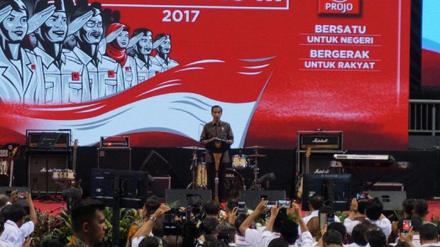 Presiden Jokowi di Rakernas Projo
