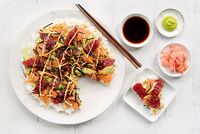 Sushi pizza.