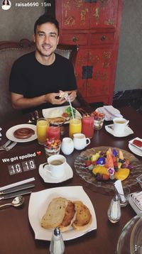 Raisa Posting Sarapan Bareng Hamish, Keenan Pearce Tak Mau Kalah