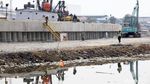 Penampakan Terkini Tanggul Laut di Muara Baru