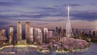 The Tower juga akan digunakan sebagai hotel dan apartemen yang dilengkapi dengan balkon berputar dan kebun gantung. (Inhabitat)